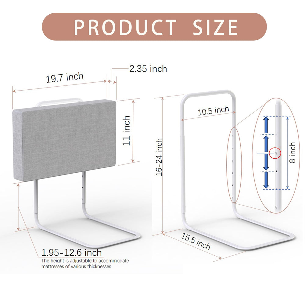 OCBAiLi soft cushions illustrated for comfortable, cushioning barrier during bedtime.