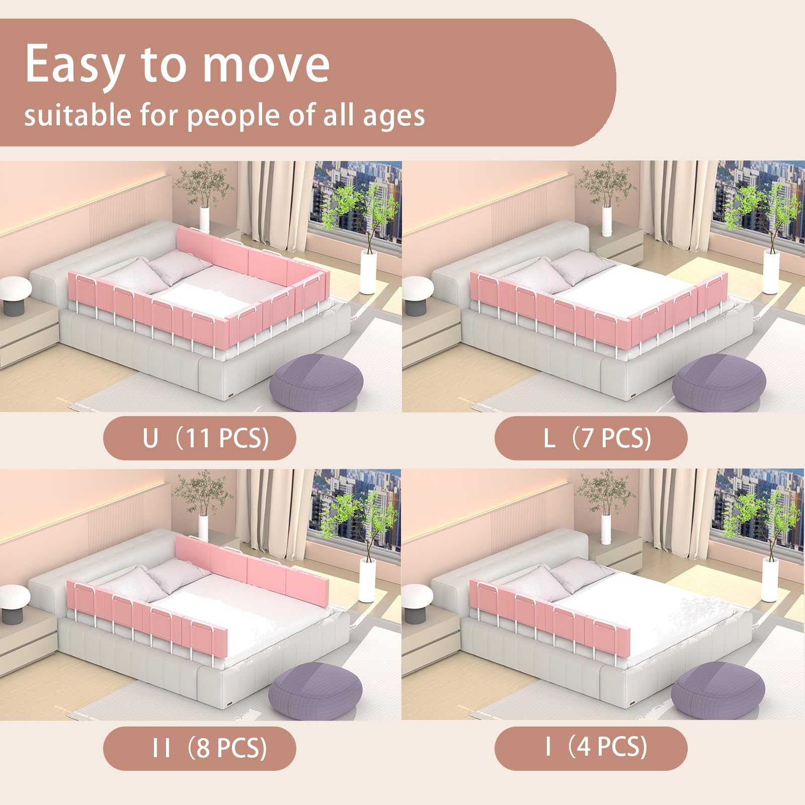 OCBAiLi bed rail under mattress install demonstrates simple setup process