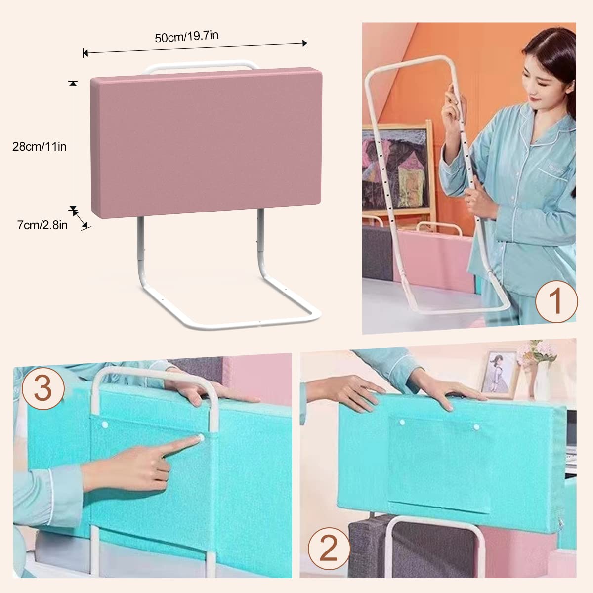OCBAiLi multi-handrail system enhances versatile bed safety.