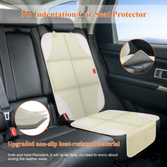 OCCKAI car-seat protector anti-slip backing keeps protector in place during rides.