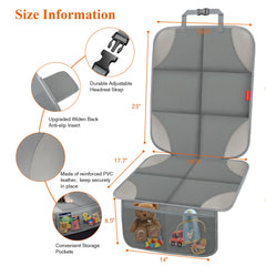OCCKAI car seat protector non-slip system keeps seat securely in place.