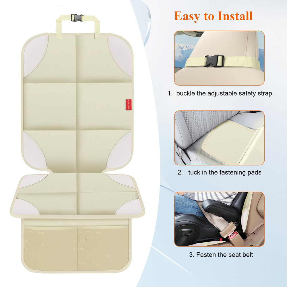 OCCKAI car-seat protector with thick padding cushions seating comfort.