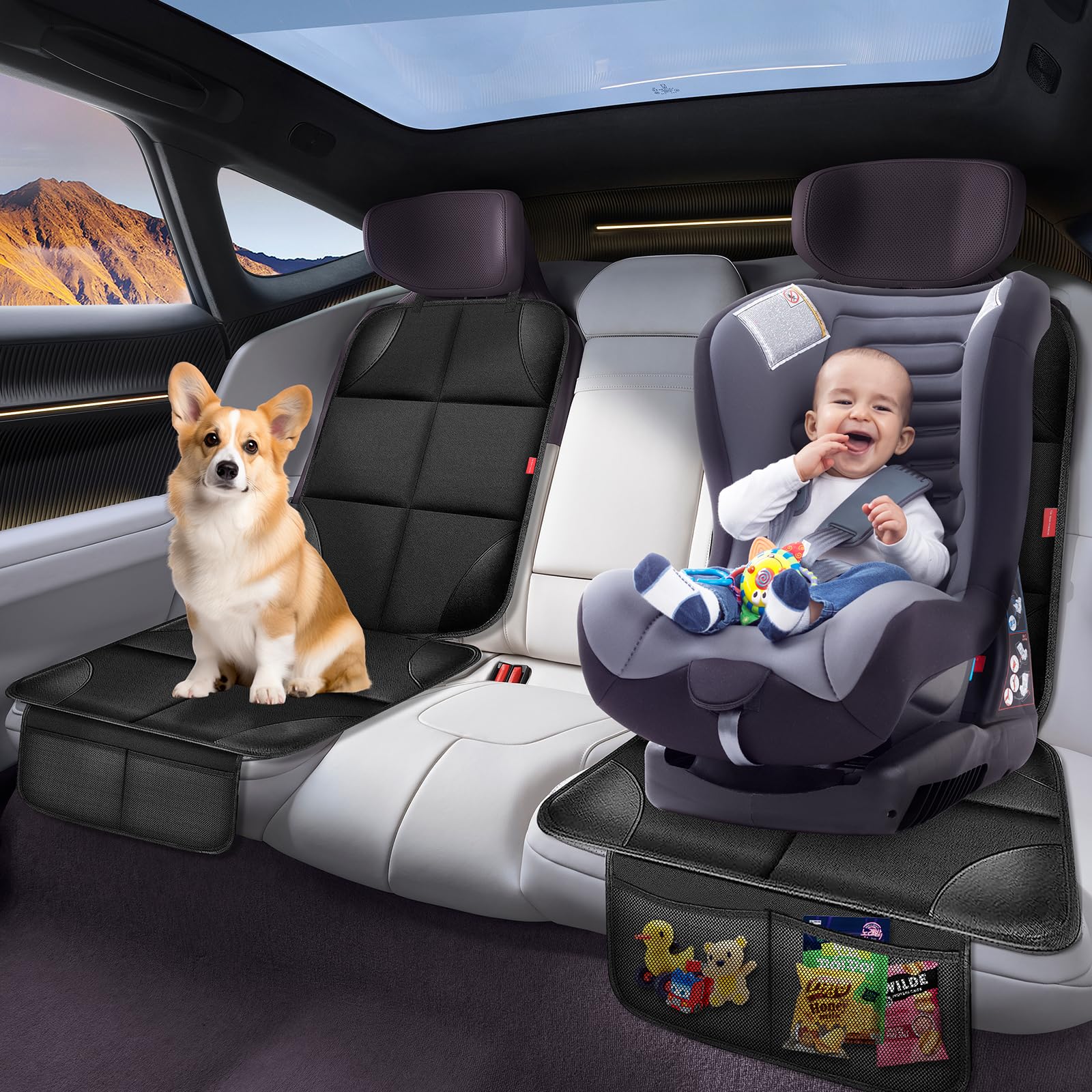 OCCKAI car-seat protector universal fit works with most cars and seats.