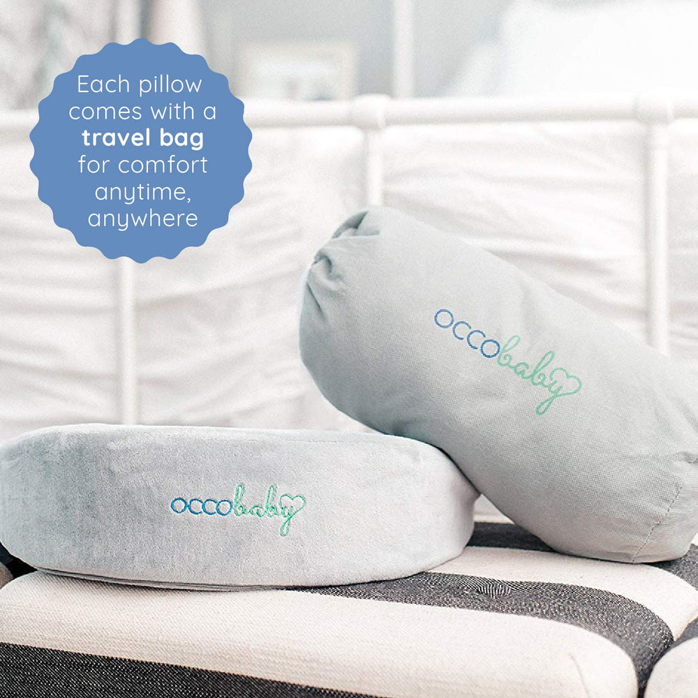 OCCObaby wedge pillow behind back for comfortable sitting and lounging