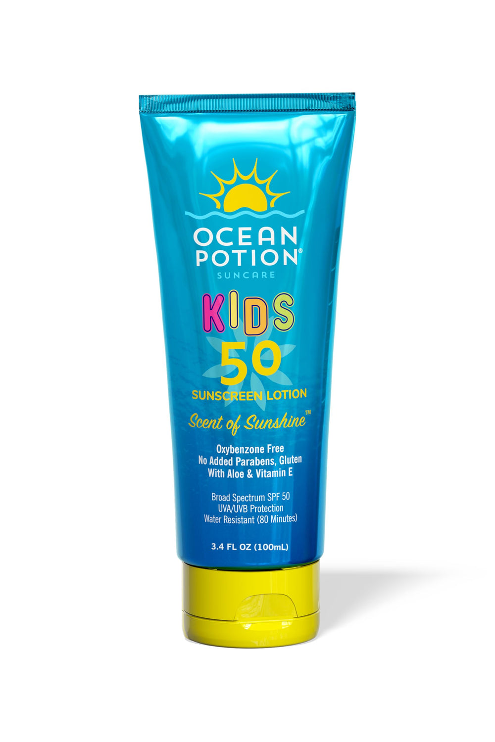 Ocean Potion Kids SPF50 bottle front for travel-ready outdoor play.