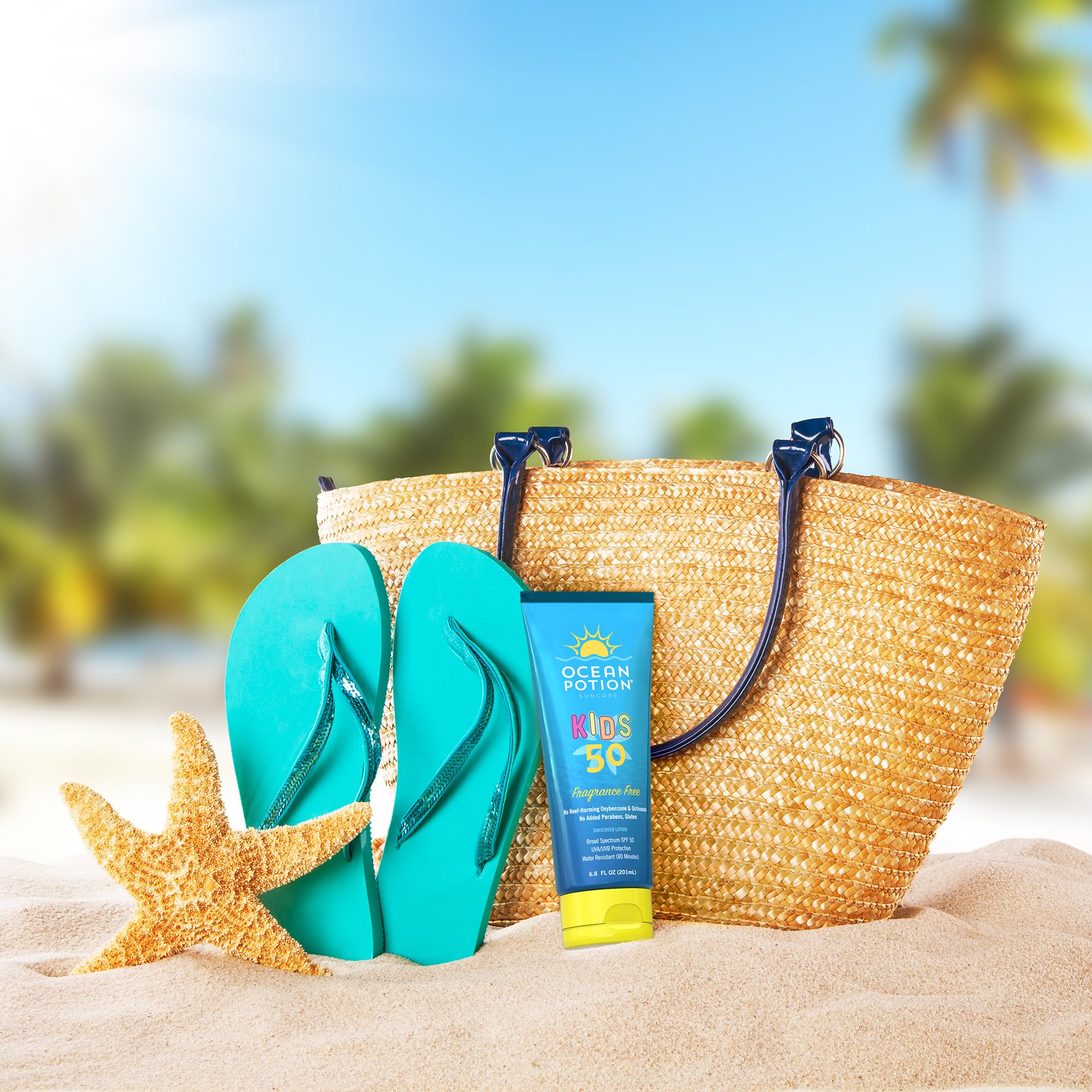 Ocean Potion Kids Sunscreen Lotion SPF50 ingredients aloe-vitamin-e for soothing skin