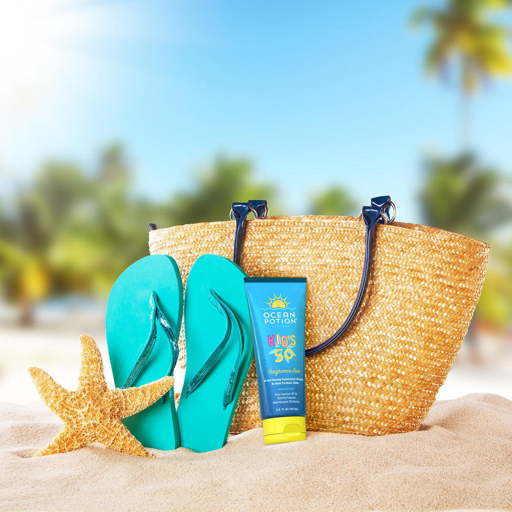 Ocean Potion Kids Sunscreen Lotion SPF50 ingredients aloe-vitamin-e for soothing skin