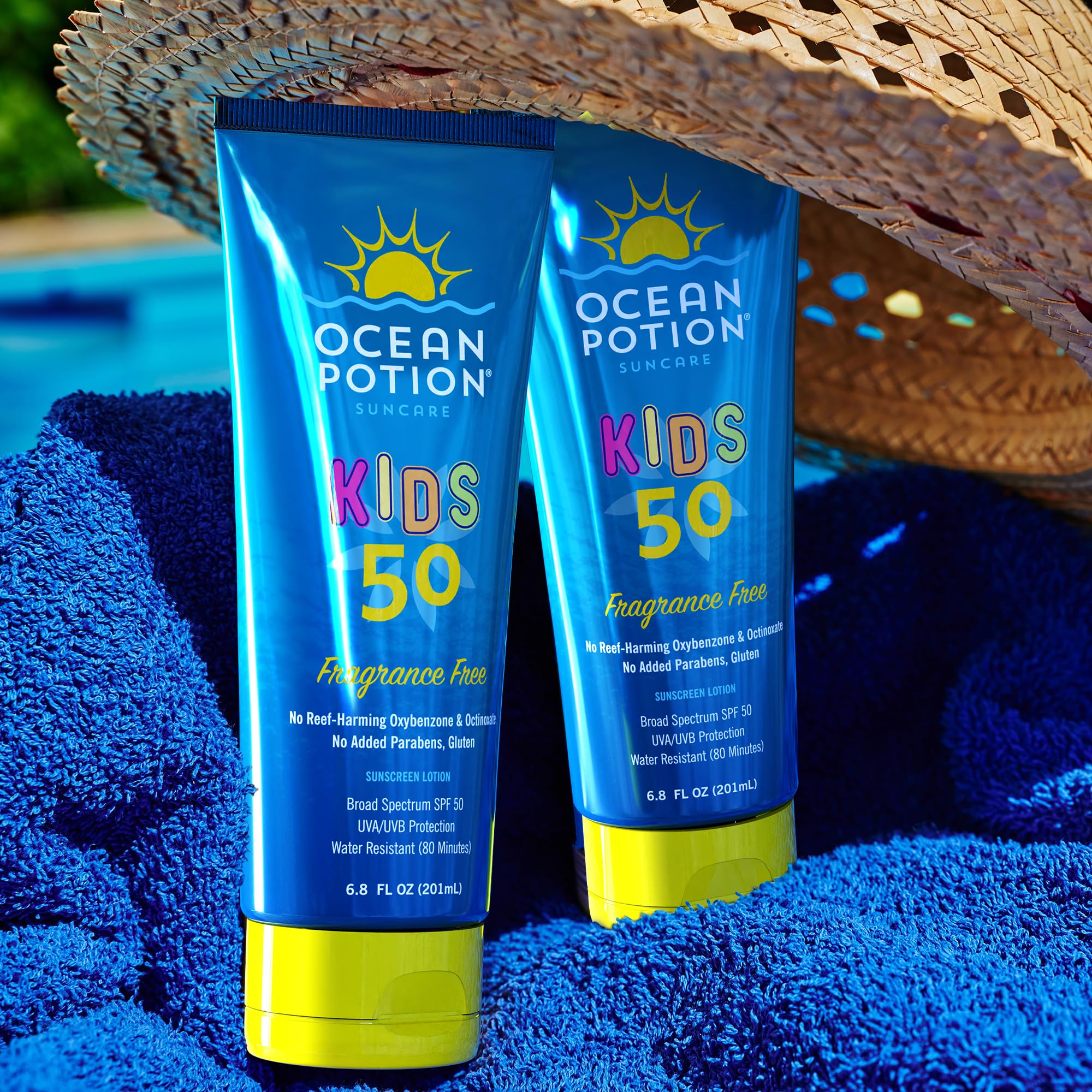 Ocean Potion Kids Sunscreen Lotion SPF50 pump-dispense for easy, mess-free application