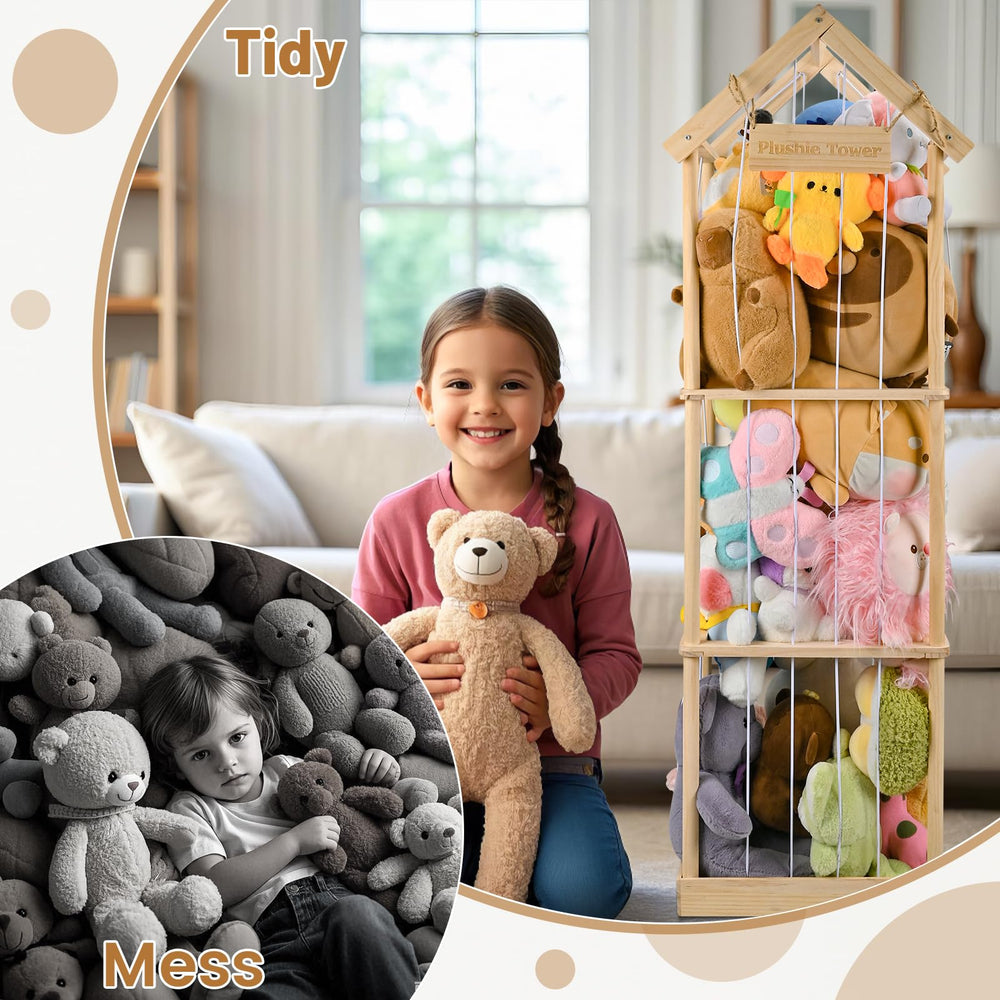 OCERAVE durable wood and steel screws construction for sturdy plush storage