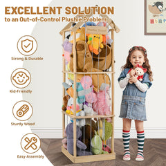 OCERAVE pine wood toy storage decor piece adds warmth to playroom