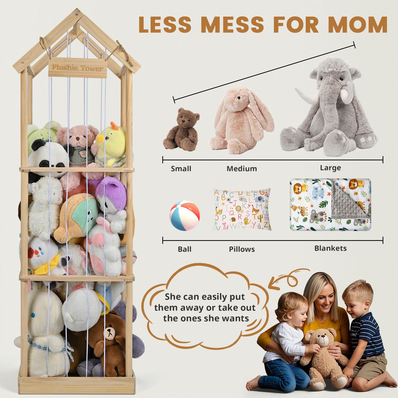 OCERAVE stuffed animal display rack assembly process and finished look