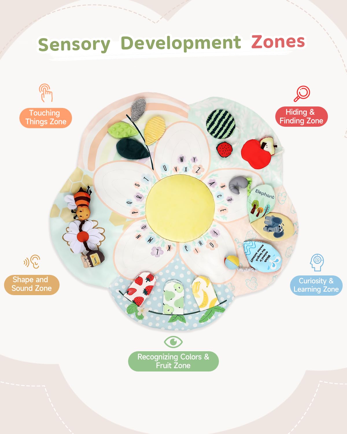 OCFOAAE cloth book toy supports visual-cognitive play