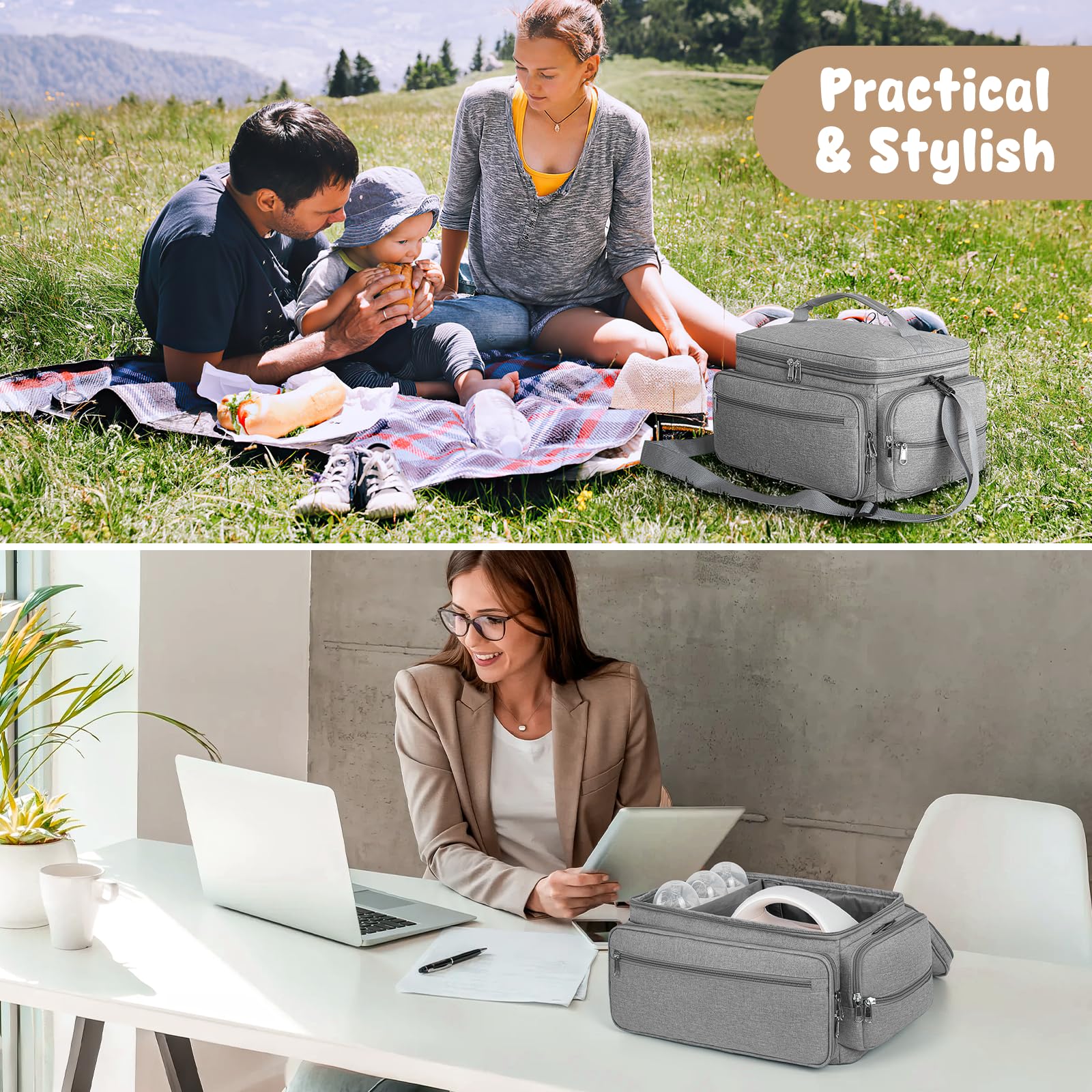 OCKLILY multipurpose bag adapts for work, picnics, camping, and more.