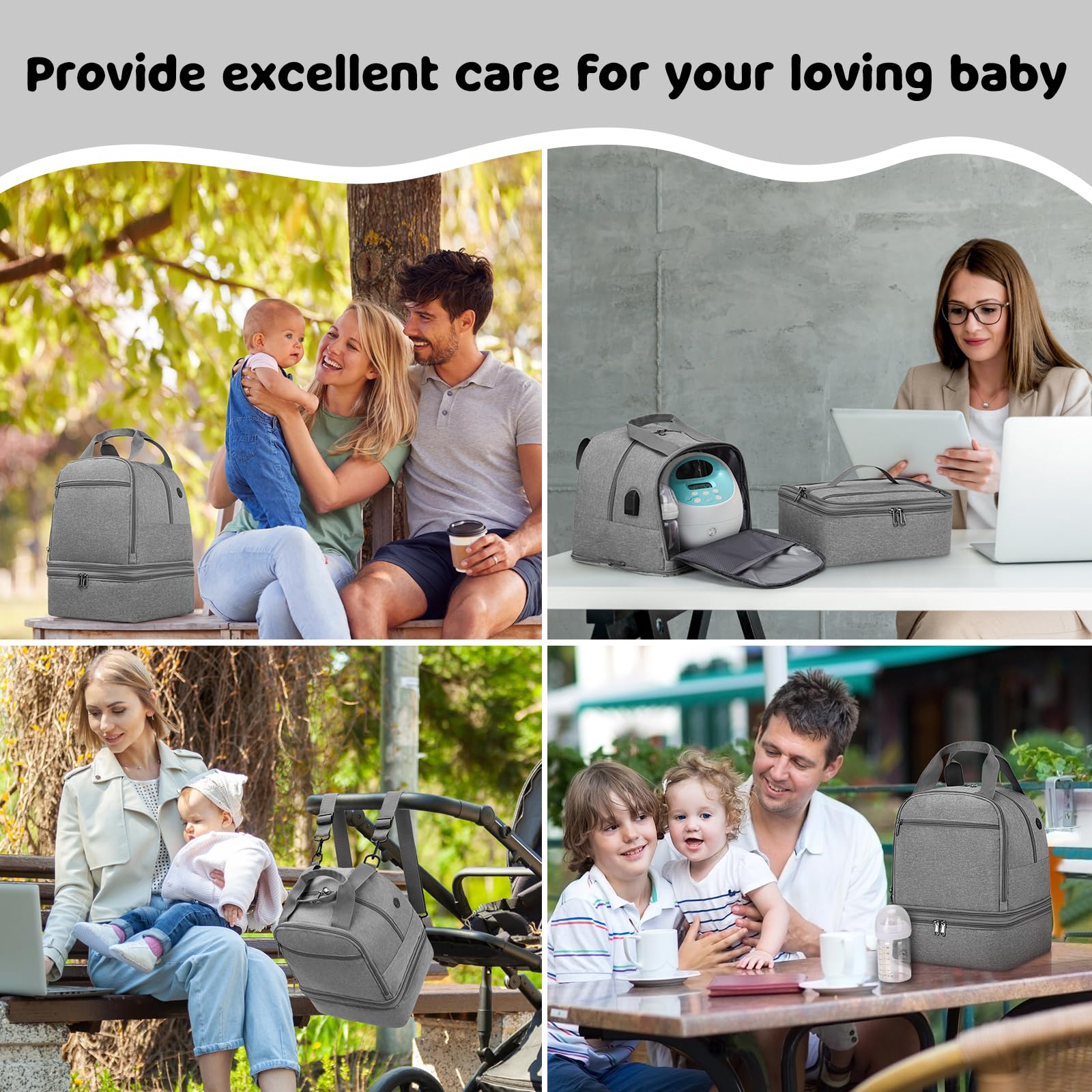 OCKLILY pump bag's large capacity fits most wearable pumps and accessories