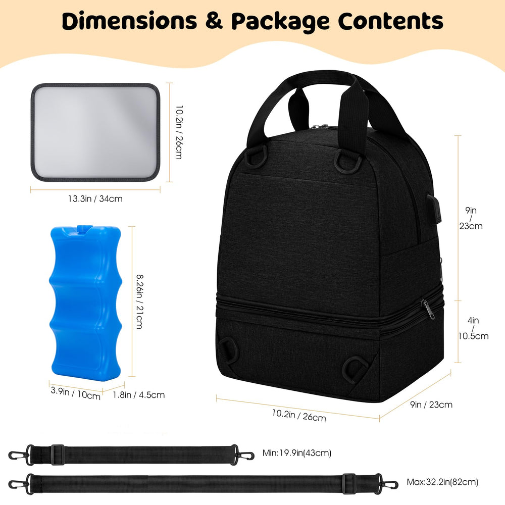OCKLILY ready-to-use pumping bag supports work travel with ice packs for temperature control.