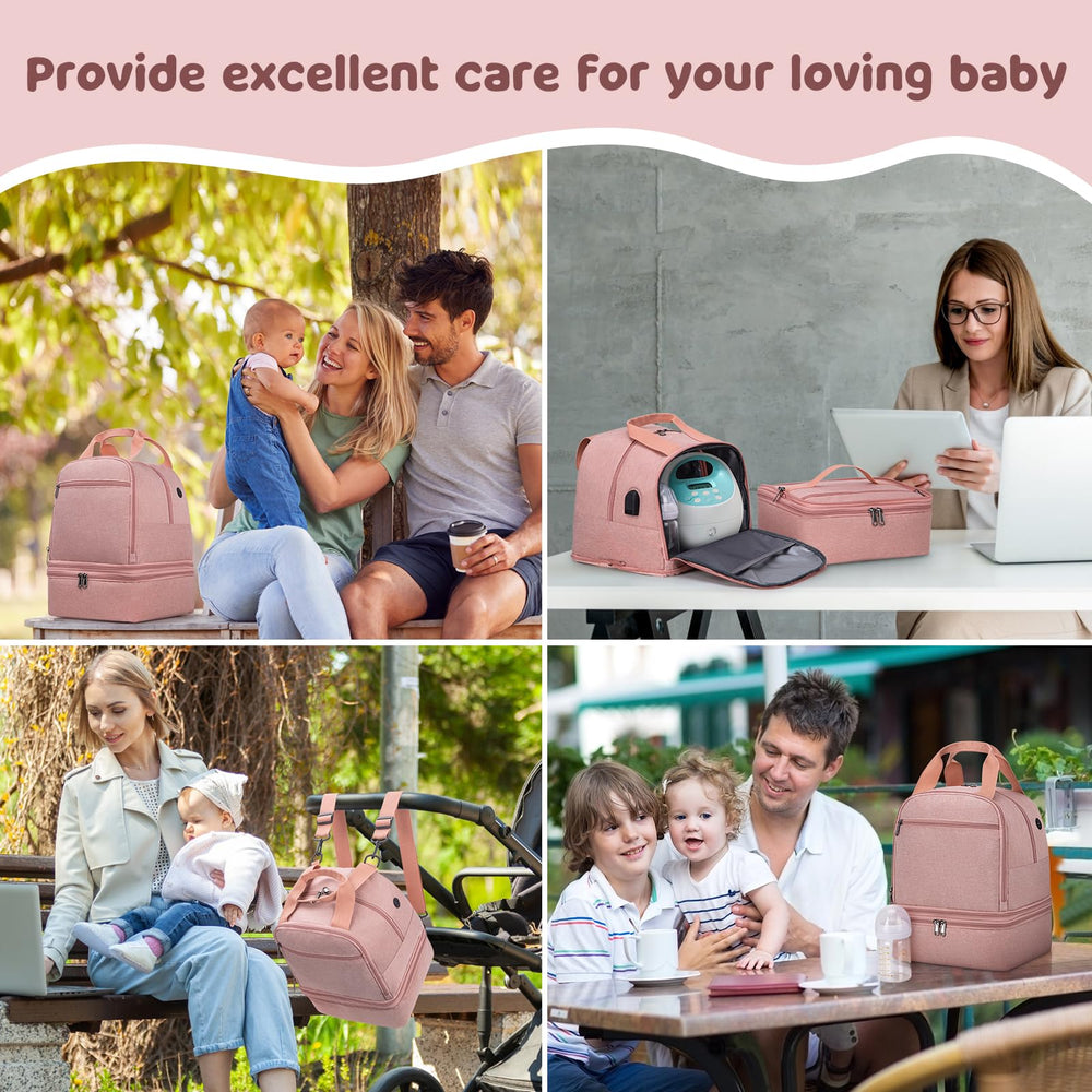 OCKLILY Pump Bag adjustable-strap for backpack, hand-carry, or stroller use