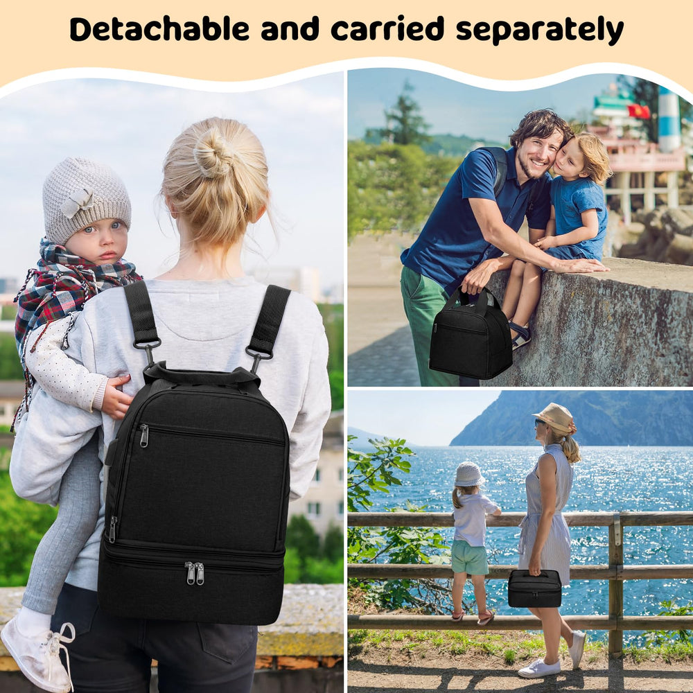 OCKLILY side pockets and hidden compartments store phone, keys, diapers for on-the-go moms.