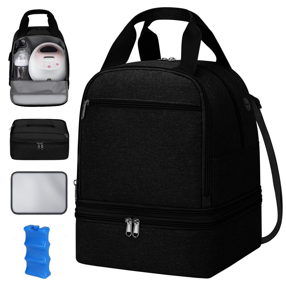 OCKLILY pump bag for Spectra S1 S2 with organized upper compartment for easy pumping on the go.