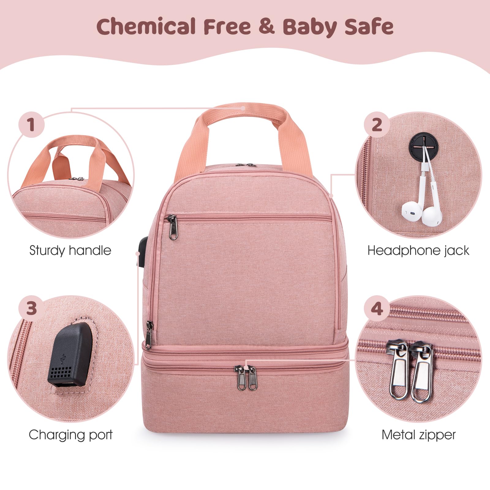 OCKLILY Pump Bag with ice packs ready-to-use for temperature-sensitive storage