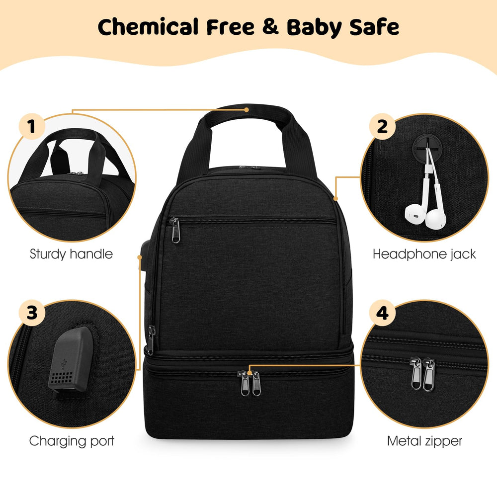 OCKLILY adjustable top handle and removable strap offer flexible carrying options.