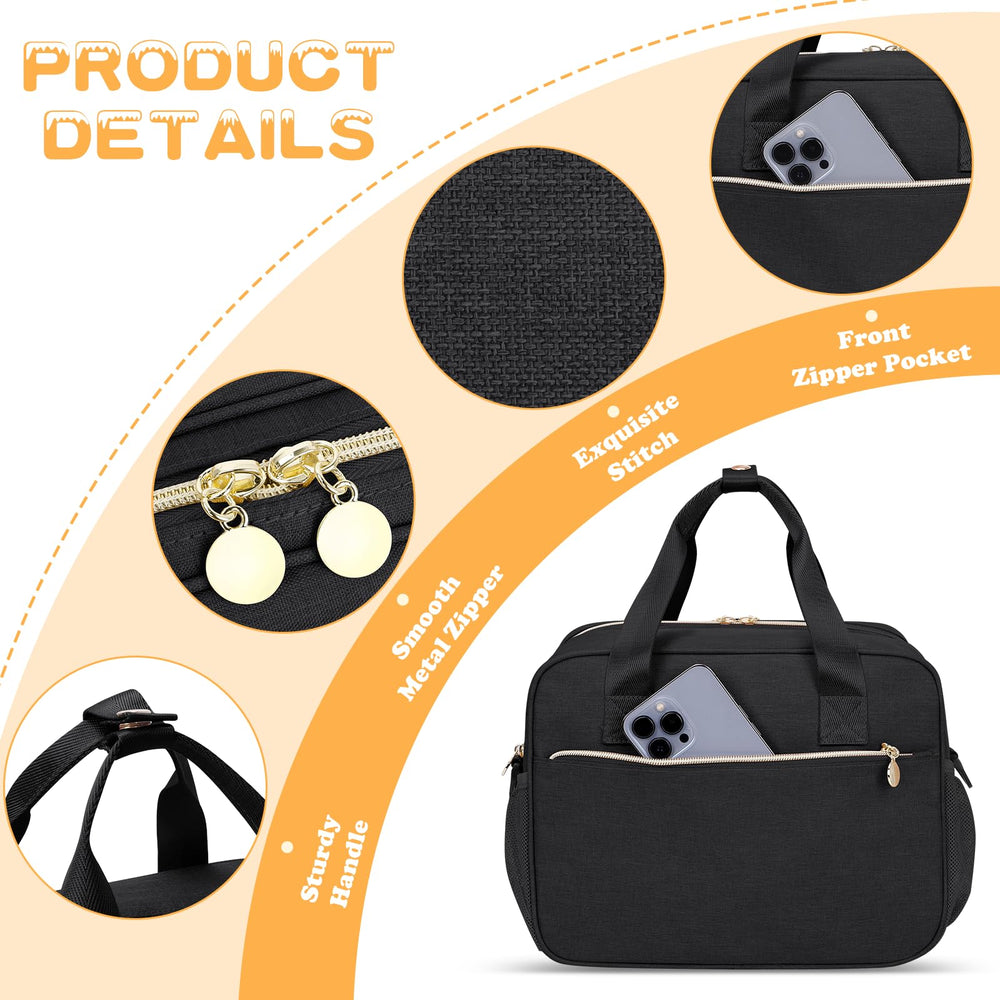 OCKLILY reinforced top handle adds portable convenience.