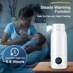 OCMML portable bottle warmer 17oz capacity supports multiple feeds during outings.