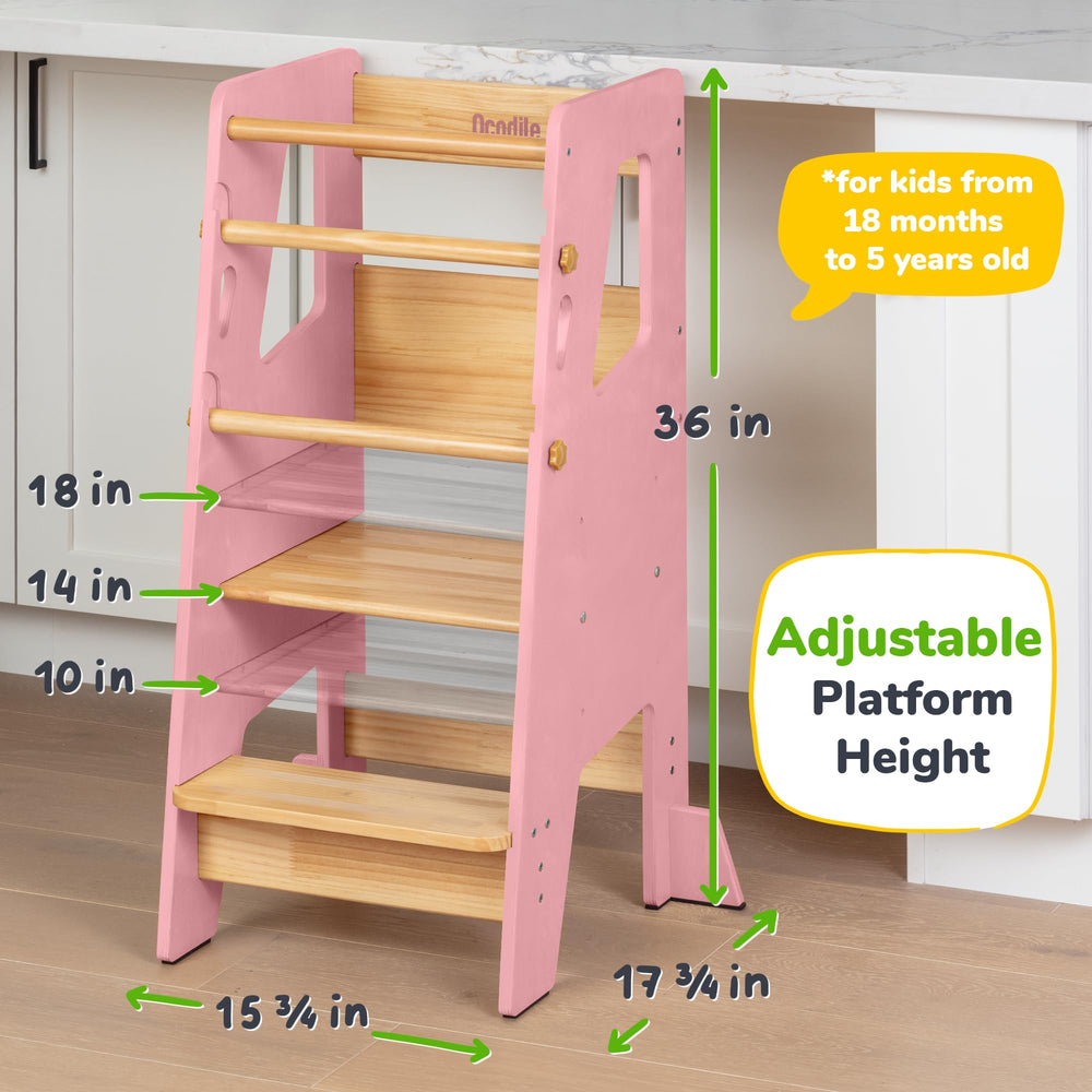 OCODILE toddler standing tower arrives with assembly tools for easy setup.