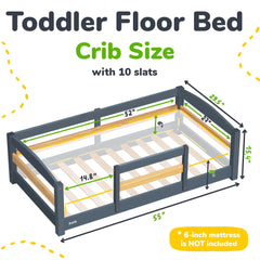 Ocodile toddler bed rails assembly steps illustrate quick, label-guided setup.