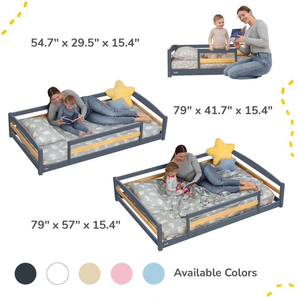 Ocodile wooden frame close-up highlights rounded edges for kid safety.
