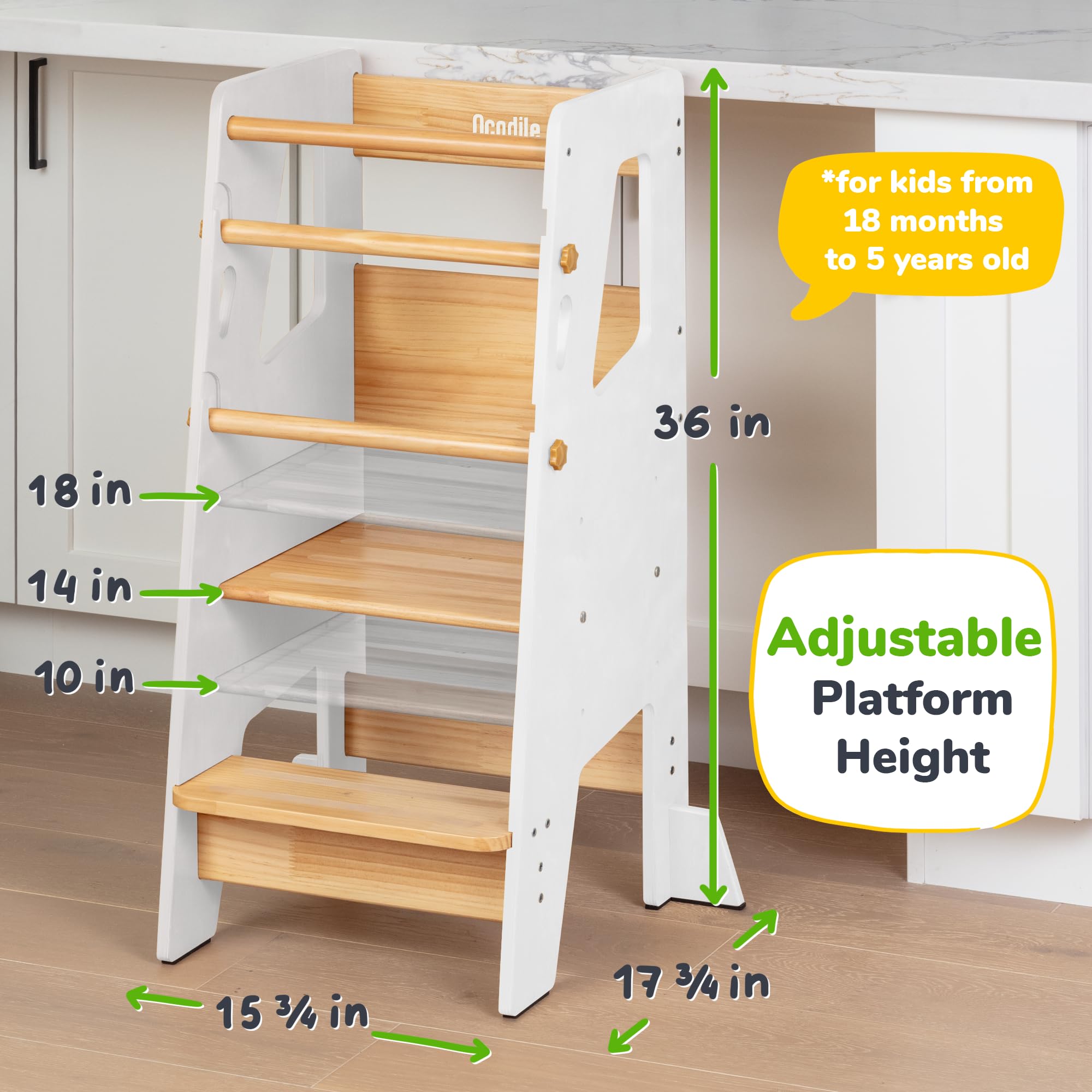 OCODILE standing tower with included assembly tools and clear instructions