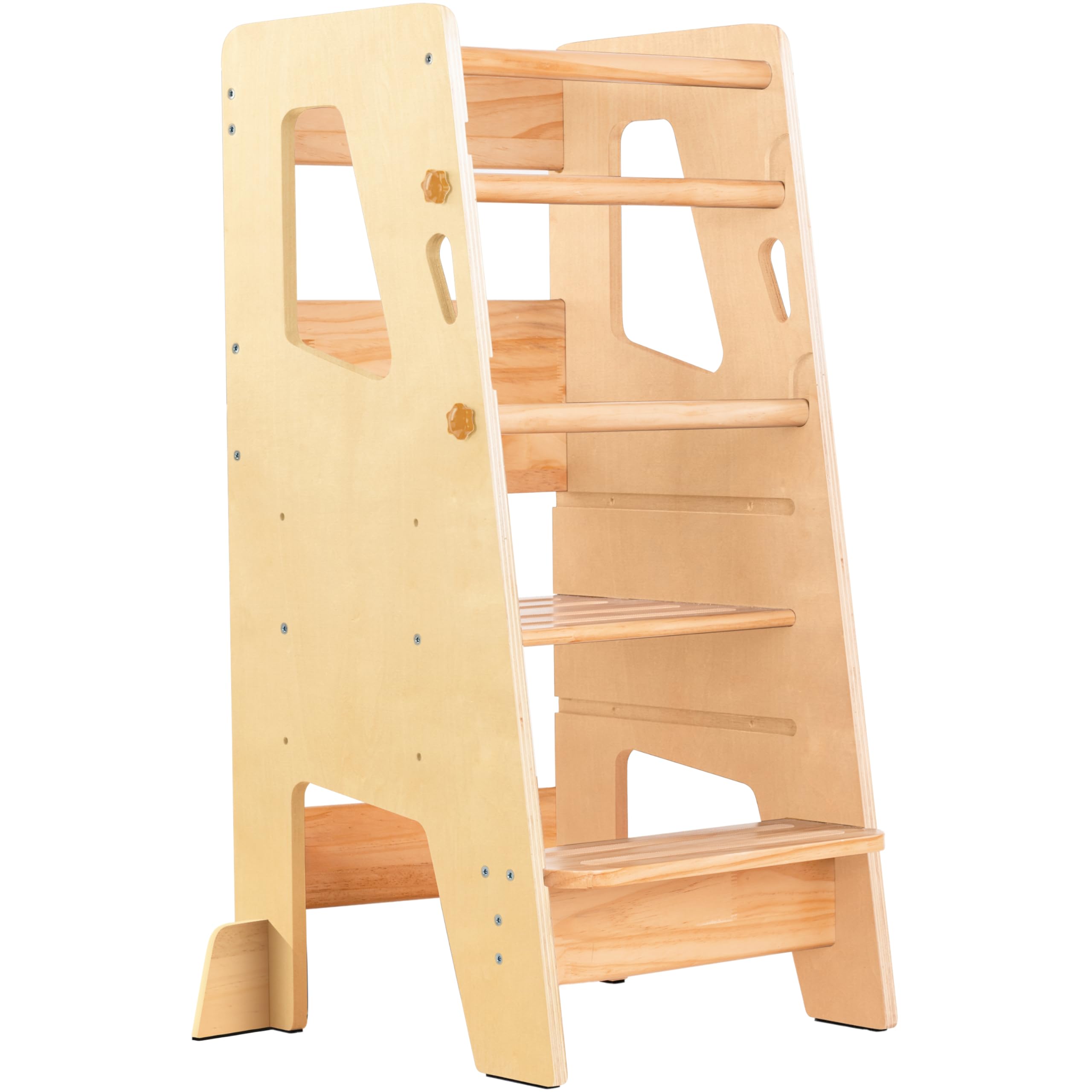 OCODILE Toddler Standing Tower assembly view shows quick setup and sturdy construction