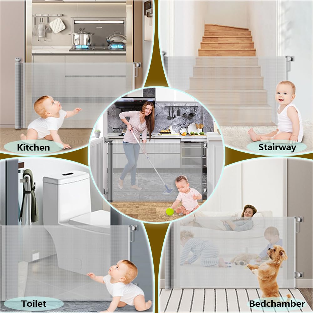 OCOELY gate for indoor and outdoor use across hallways and stairs