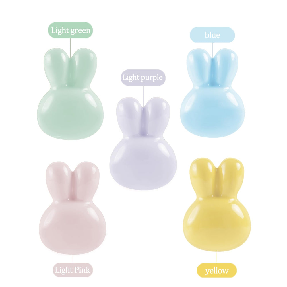 OctinPris bunny knob light pink side view with tactile grip for easy cabinet doors.