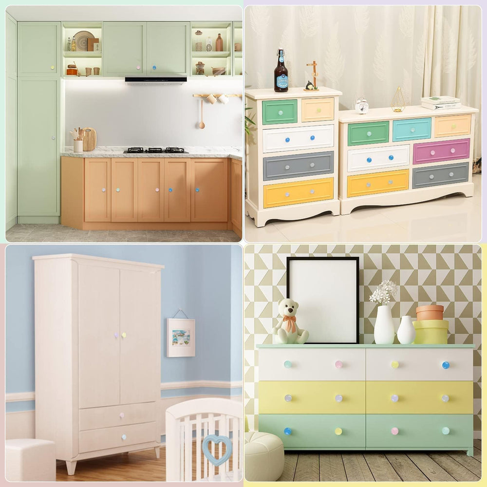 OctinPris blue-green ceramic knob infuses lively vibes in kids rooms.