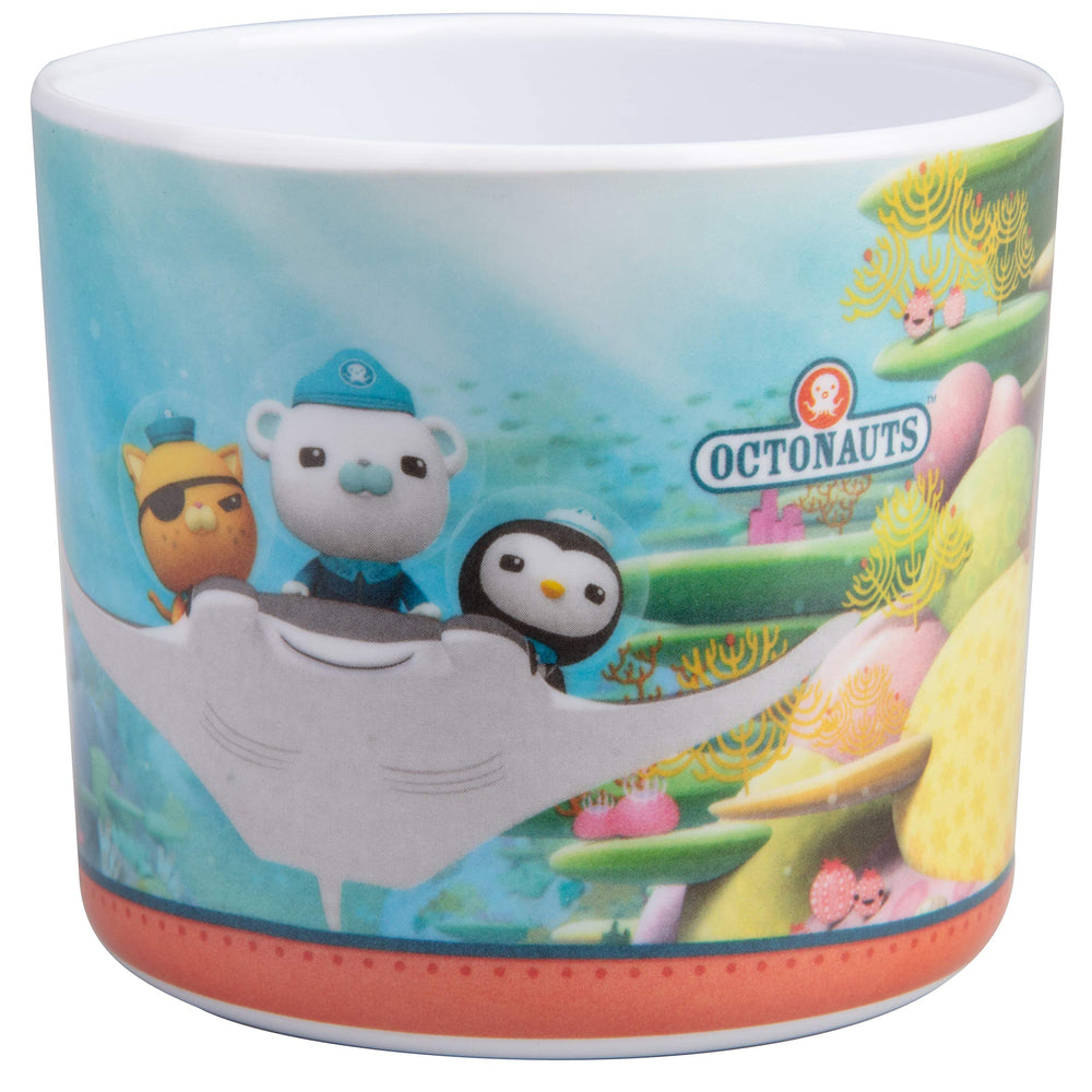 Octonauts 5pc mealtime set utensils with easy-grip handles.
