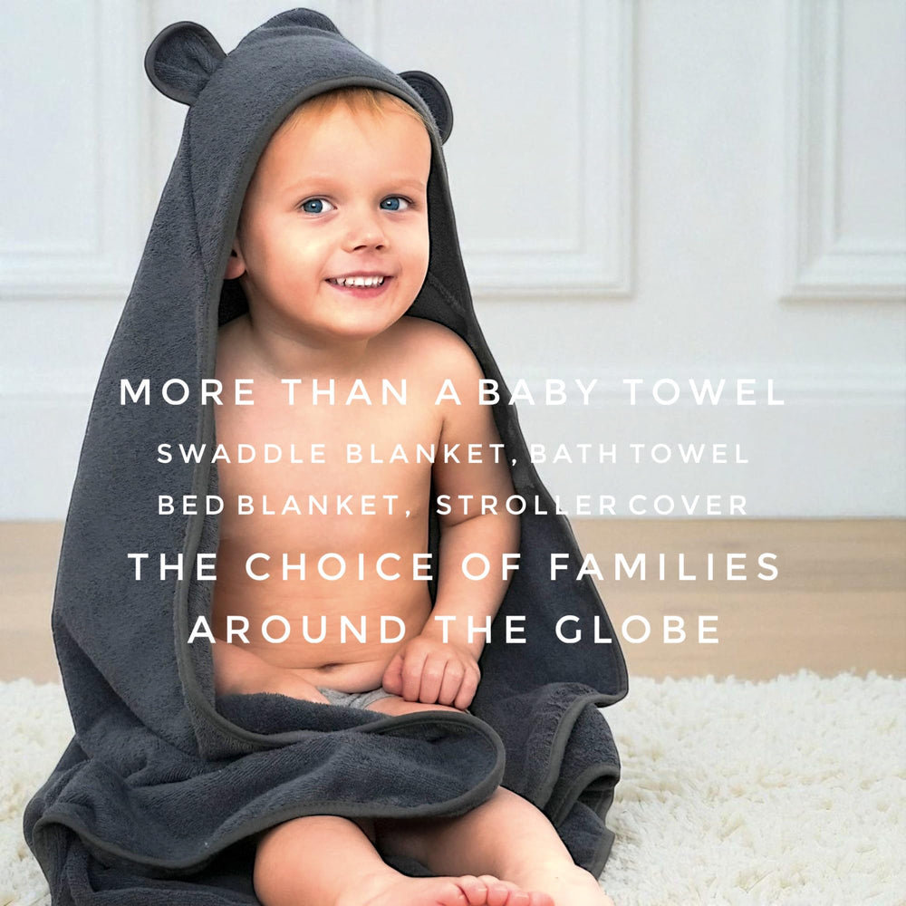 odaa 33x33-inch poncho towel laid-flat for growth-friendly fit