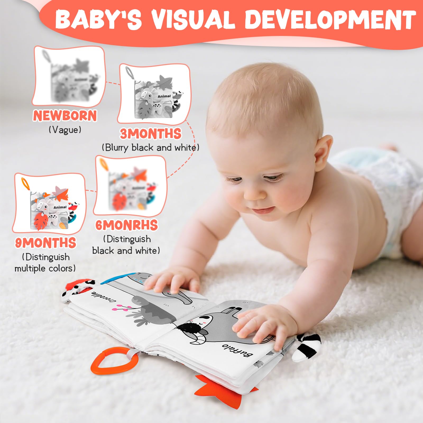 Odeepstar baby book forest characters on the cover provide multisensory engagement.