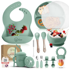 odoe 17-piece feeding set group photo shows a complete kit for mess-free meals.
