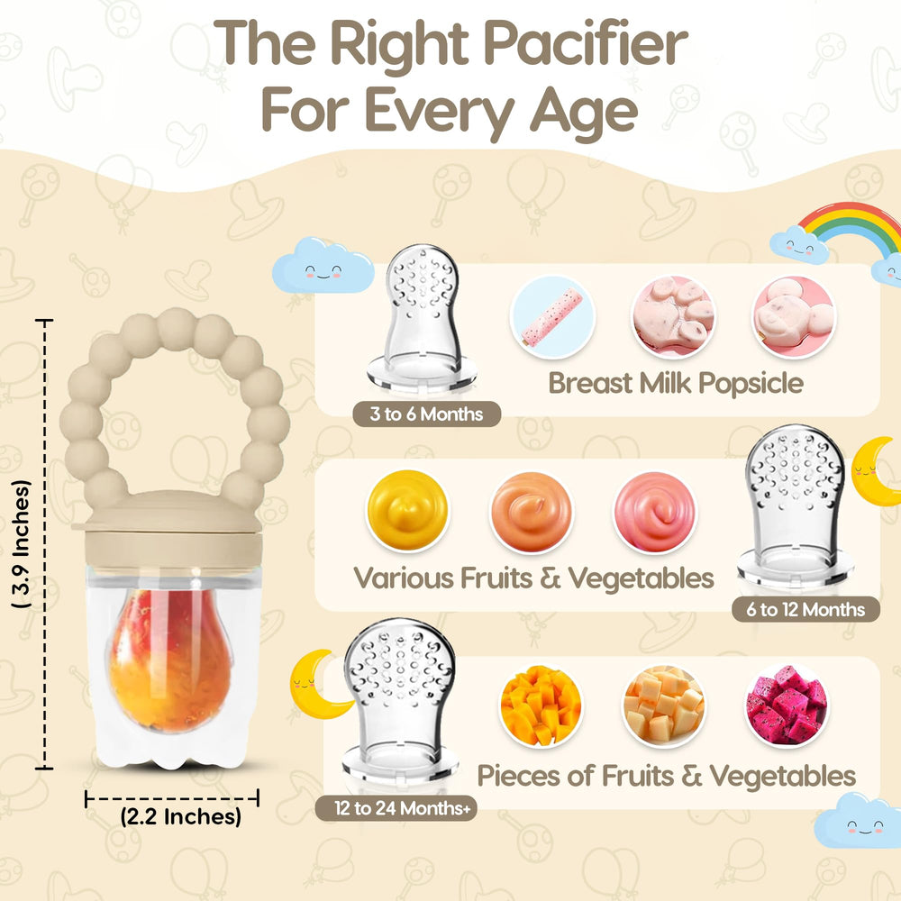 ODOE baby fruit feeder nipples provide multiple textures for different fruits and purees