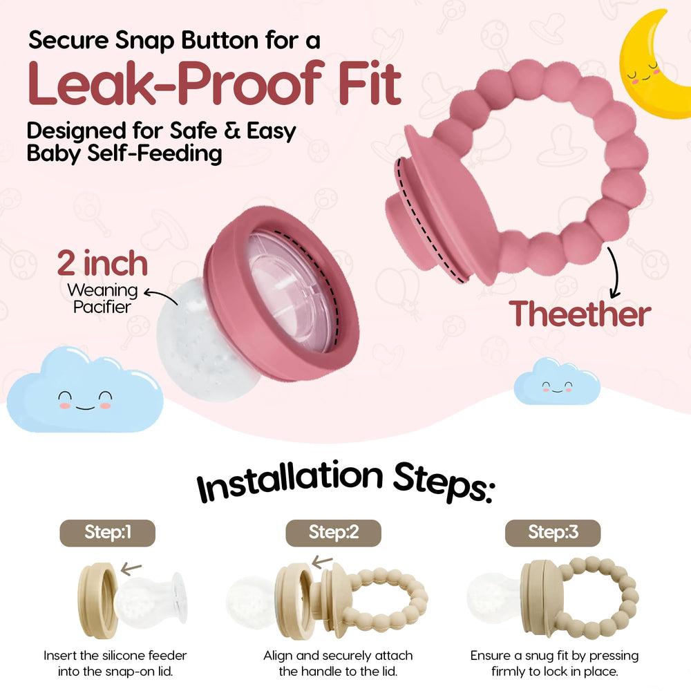 ODOE baby fruit teether close-up highlights soothing silicone texture