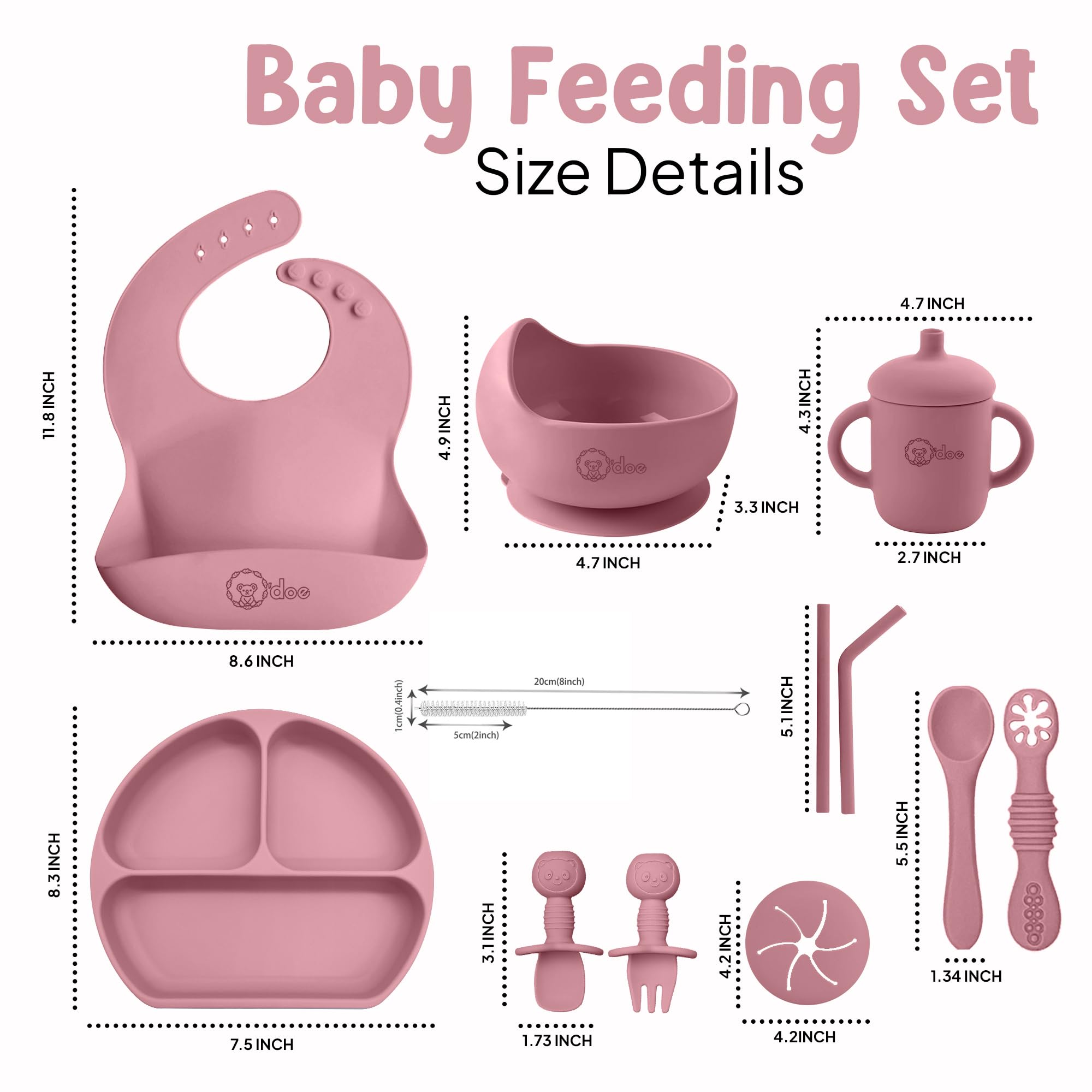 odoe rose first-stage spoon and fork ease little ones into feeding.