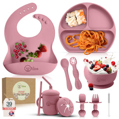 odoe rose suction plate helps keep meals in place for easier self-feeding.