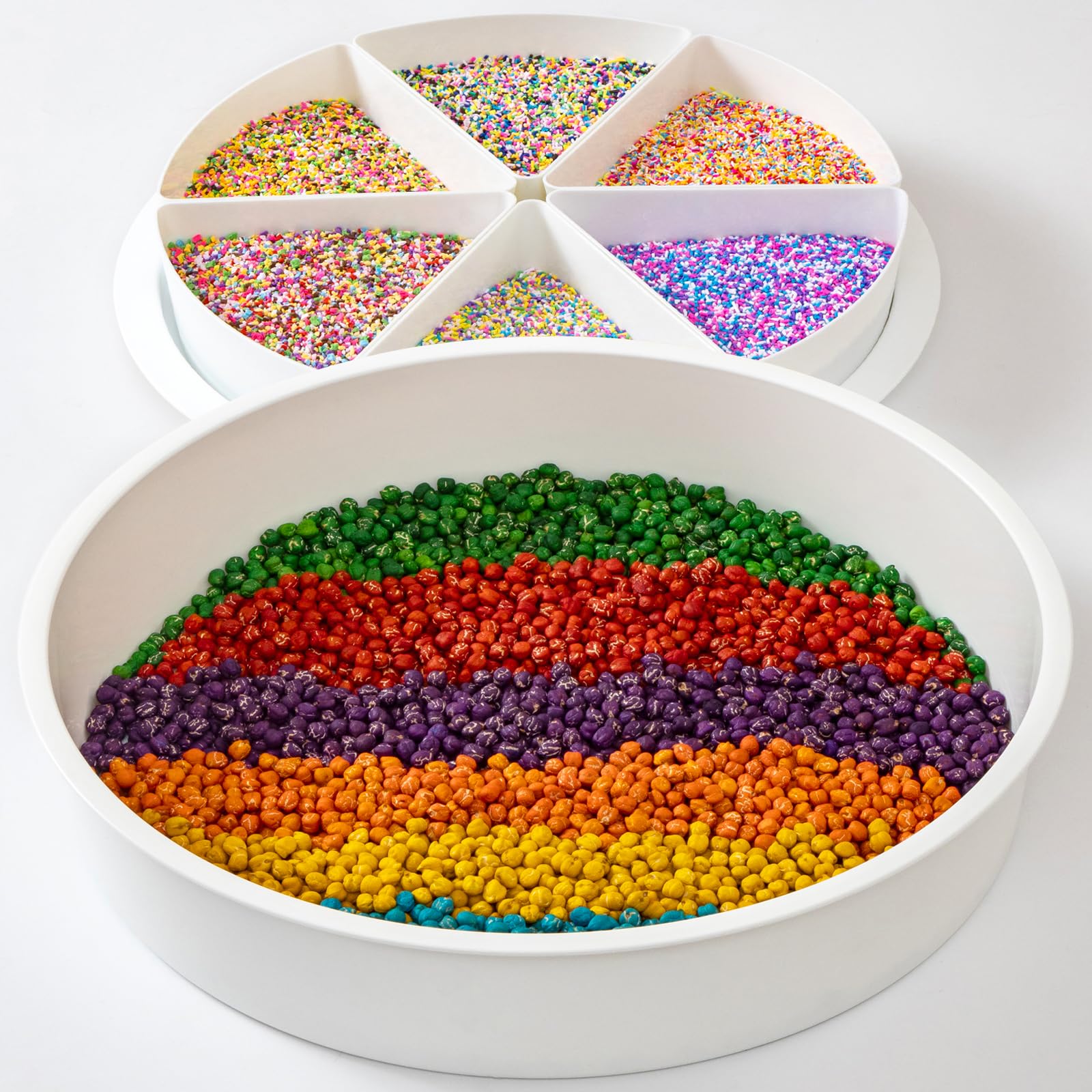 Odoorgames round sensory bin top view for group play and exploration