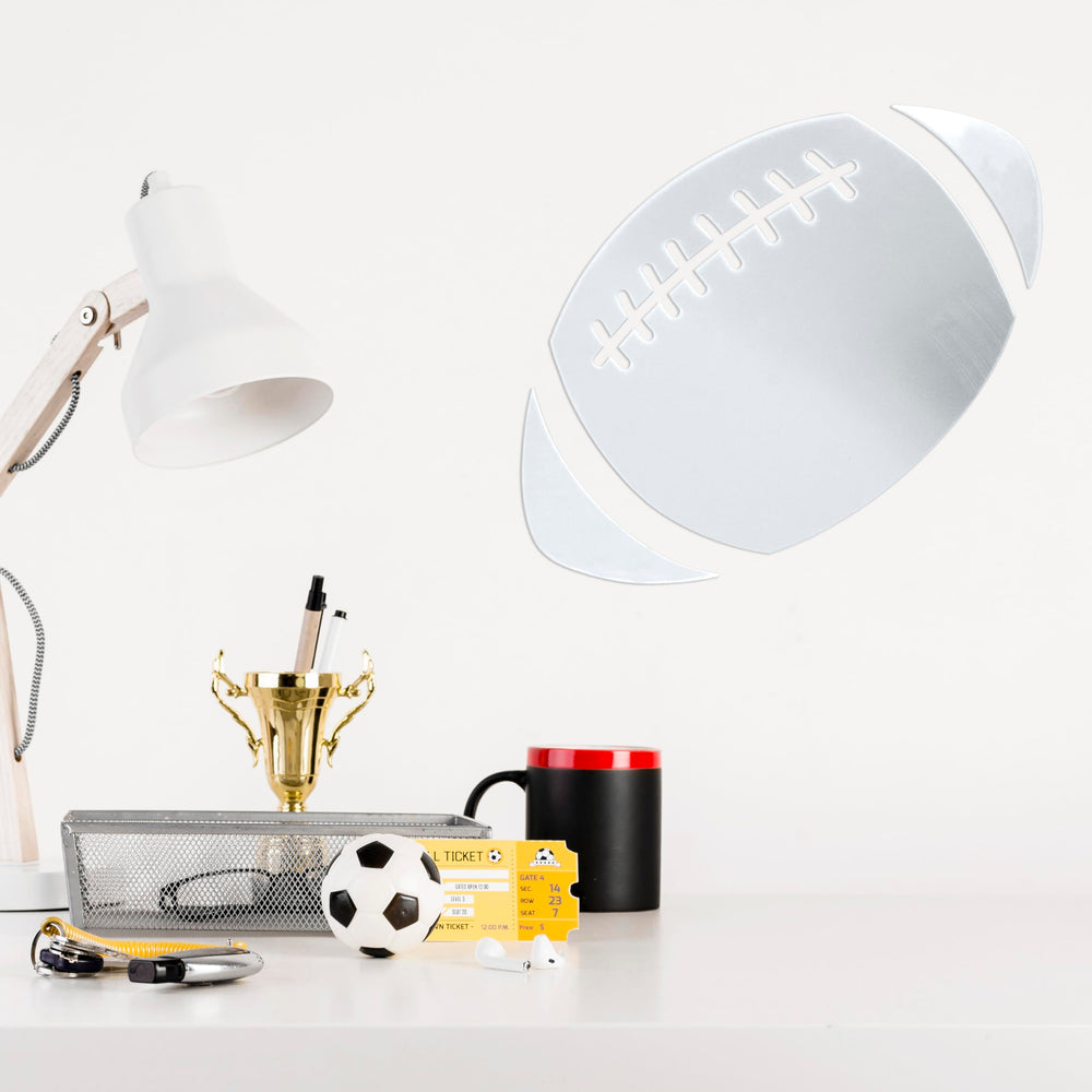 ODOTTAA geometric collection mirror decal adds contemporary flair.