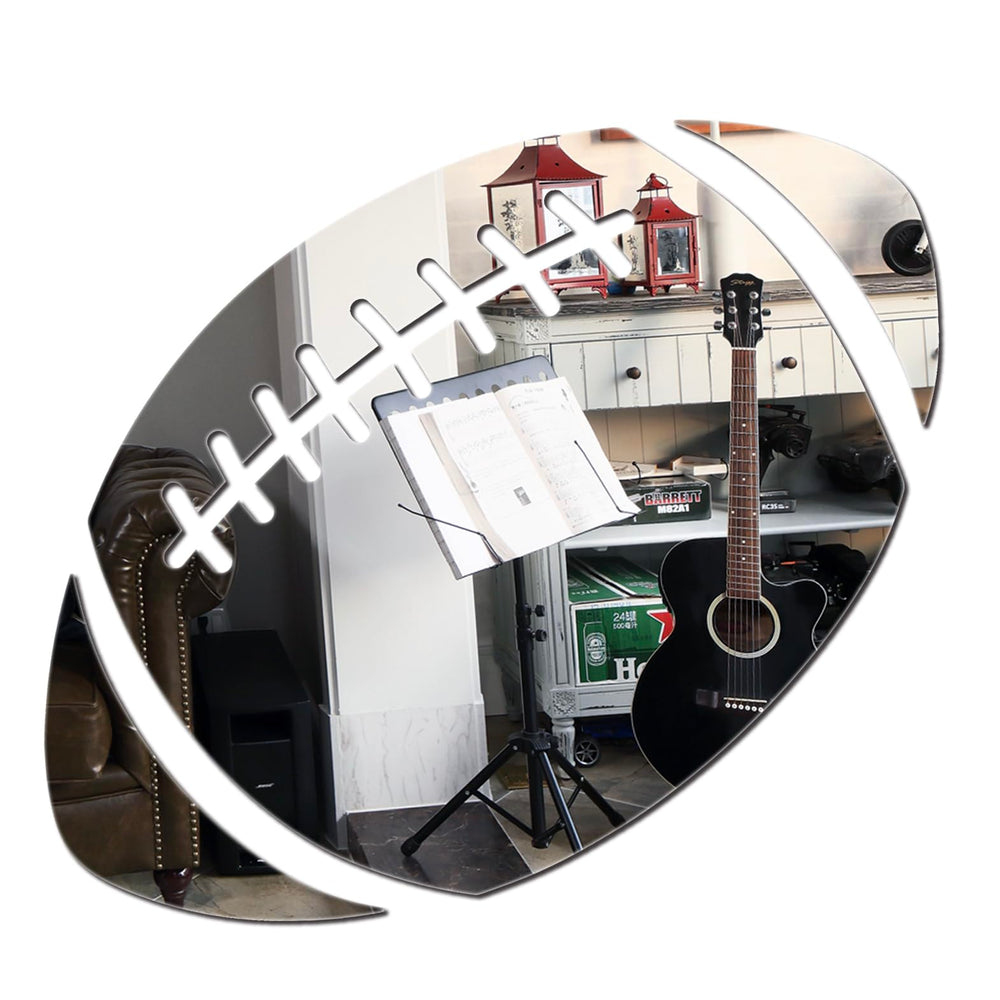ODOTTAA football 30cm mirror decal in side view boosts depth and light.