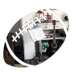 ODOTTAA football 30cm mirror decal in side view boosts depth and light.