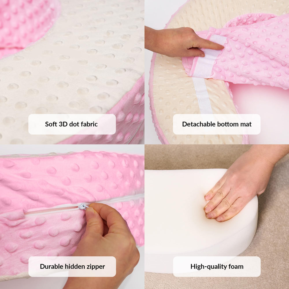 ODOXIA Baby Sit Up Pillow floor-use on carpet or mat for accessible practice