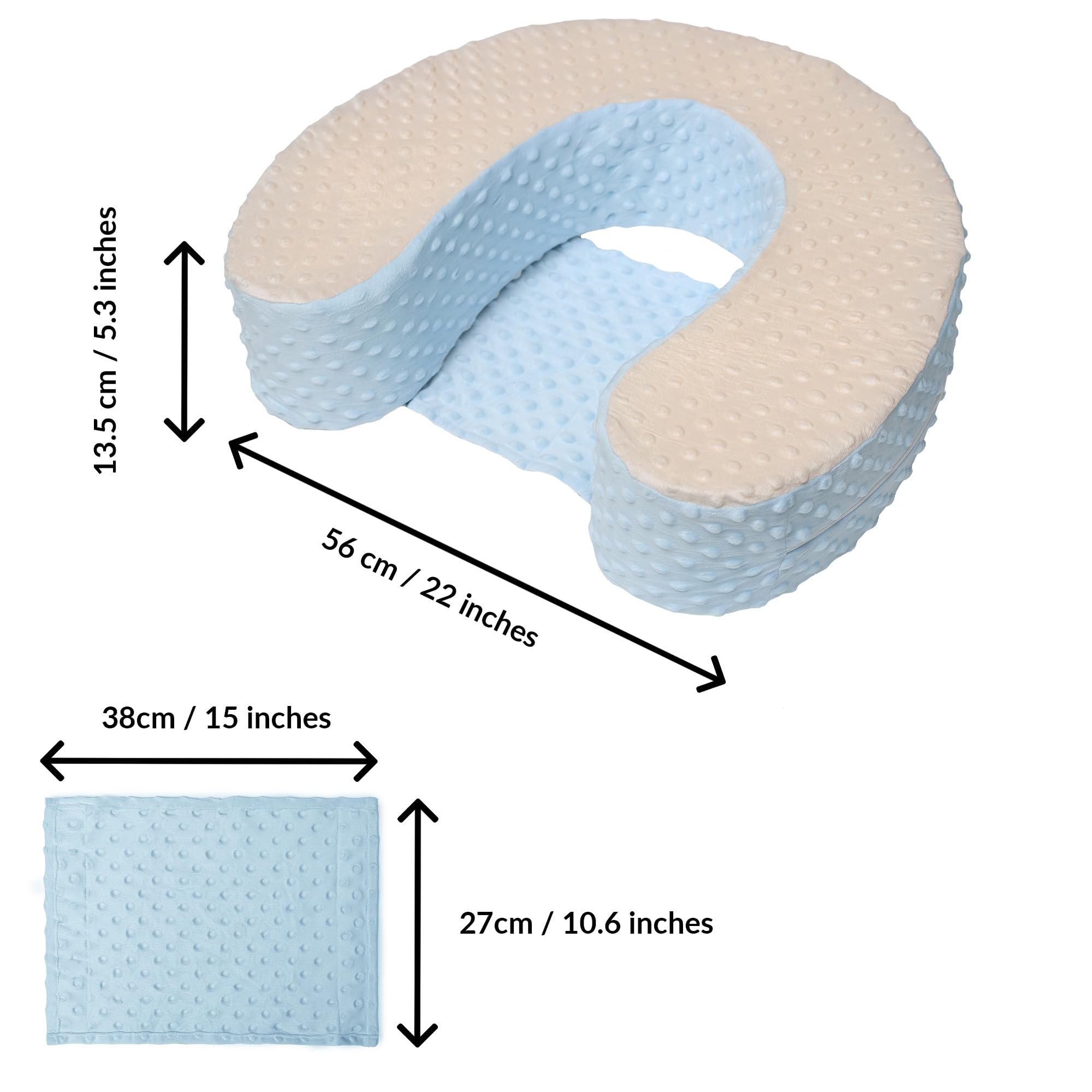 ODOXIA Baby Sit Up Pillow in-use on a playmat shows versatile learning moments