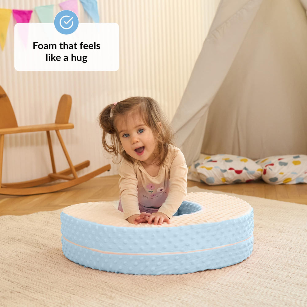 ODOXIA Baby Sit Up Pillow soft fabric close-up captures plush texture for comfort