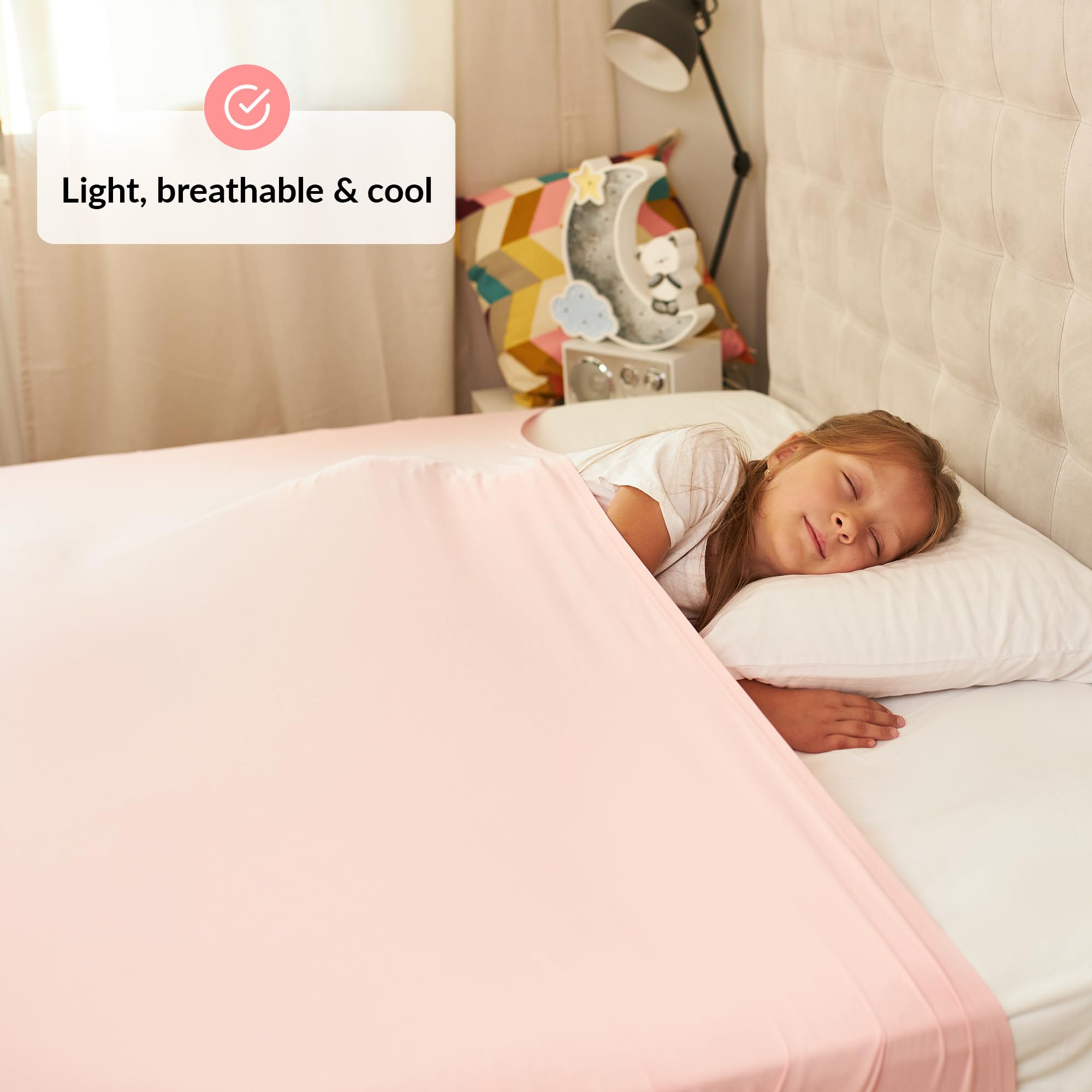 ODOXIA sensory sheet machine-washable label highlights easy cleaning.